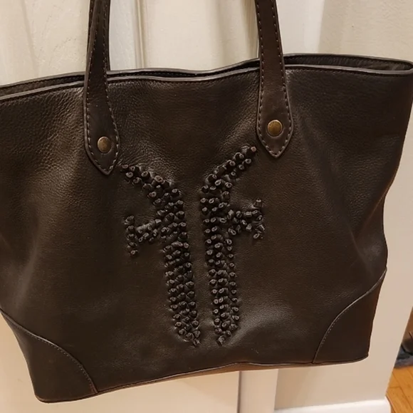 Frye Brown Studded Tote