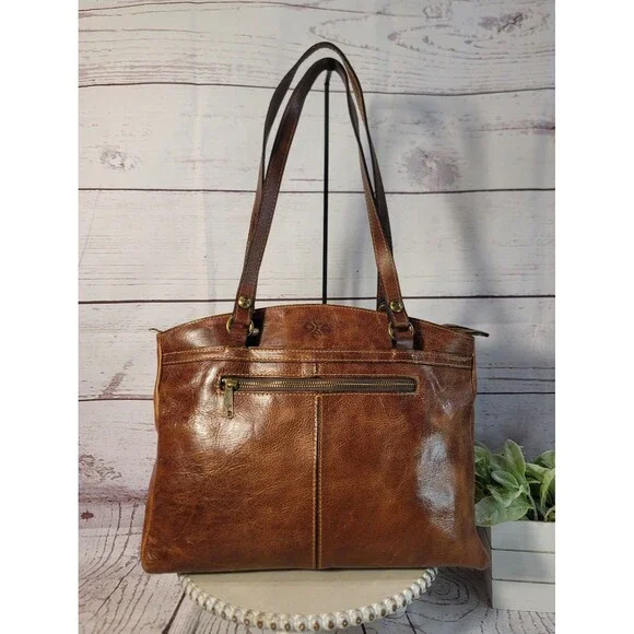 Authentic Patricia Nash Poppy Tote - Brown Italian Leather Bag