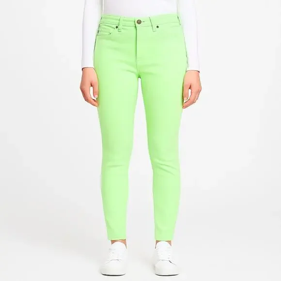 CURRENT / ELLIOT Lime Green The Stiletto Denim Skinny Jeans