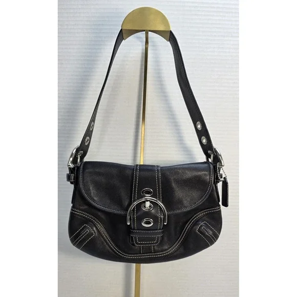 Coach Mini Soho Shoulder Bag Black Smooth Leather‎ D06D-F10188