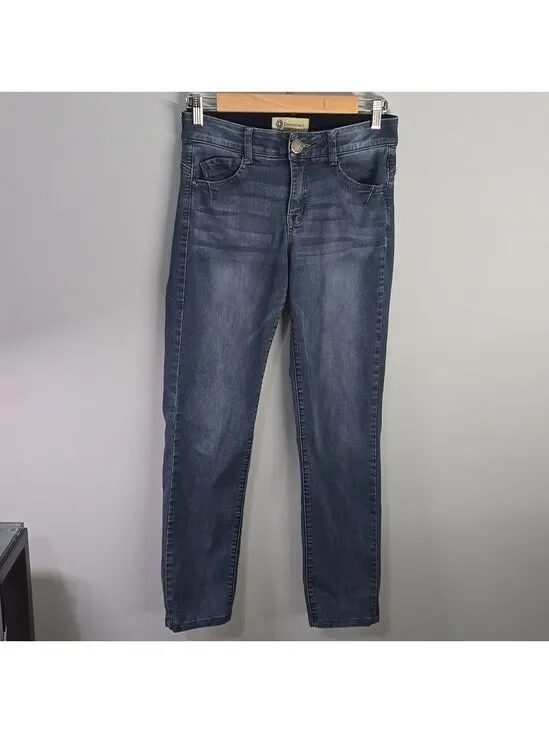 Democracy Jeans with Branded Button womens Size 2 Blue Ab Technology