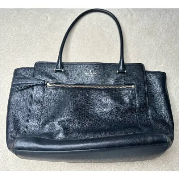 Kate Spade: Black Leather Large Tote