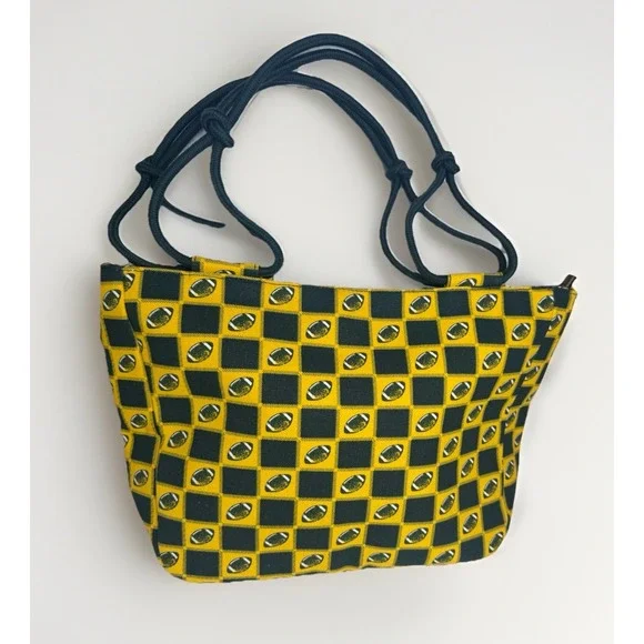 Farmhouse Is My Style Home Sweet‎ Farm Green And Yellow Football 🏈 Pattern Bag