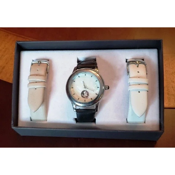 Indian Head Wristwatch (2 additional bands) - New Florida Seminoles