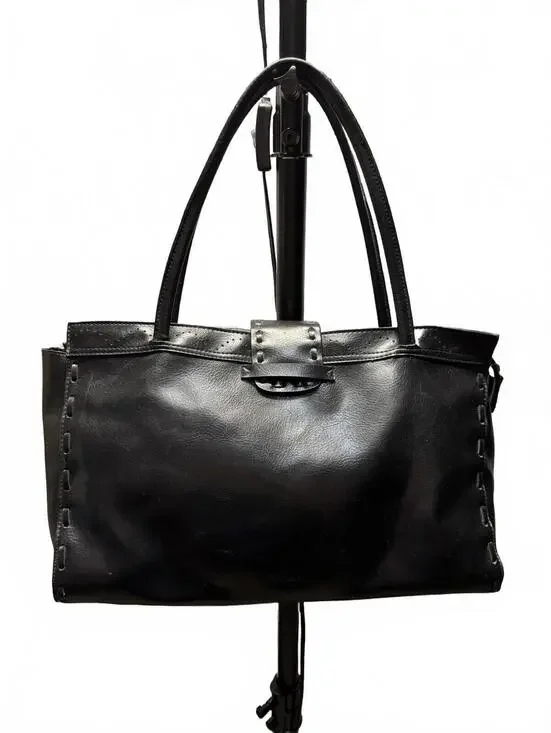 Black Vinyl shoulder Bag by XOXO.