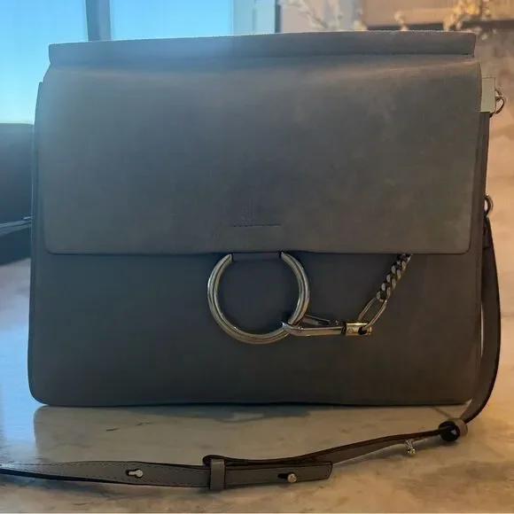 Chloe Leather and Suede Shoulder or Crossbody Handbag