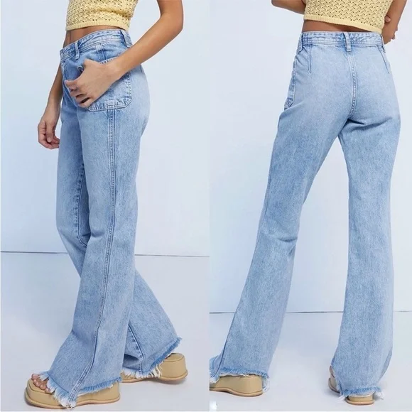 NWT Free People We The Free Izzy Low Rise Flare Jeans 27