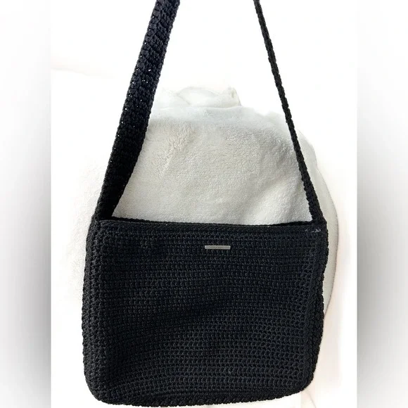 The Sak Black Knit‎ Crochet Shoulder Bag