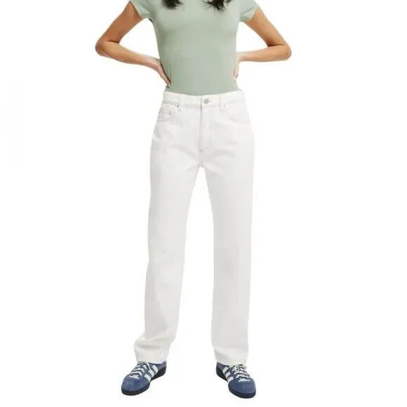Cotton On Original Straight Mom jeans Vintage White Size 10