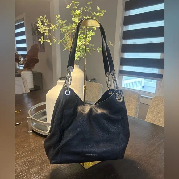 Michael Kors Black Leather Tote Bag