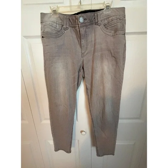 Democracy Absolution Skinny Jeans Grey Denim Pants Womens Size 12