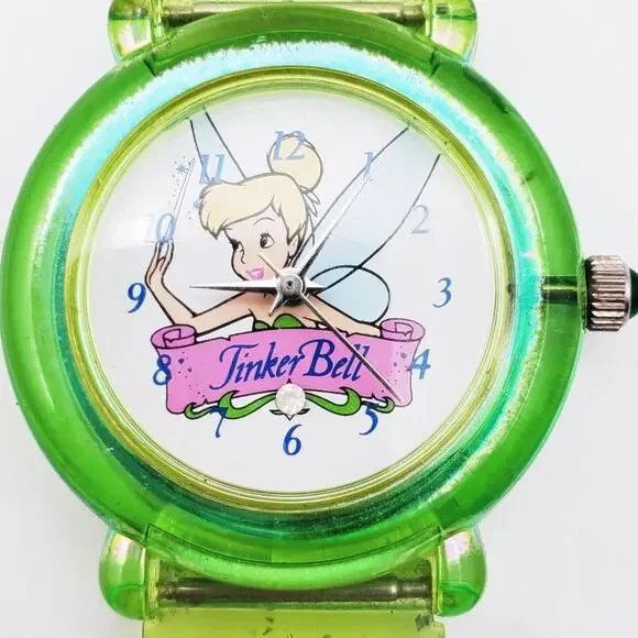 Disney Tinker Bell Green Sparkle Watch Time Works