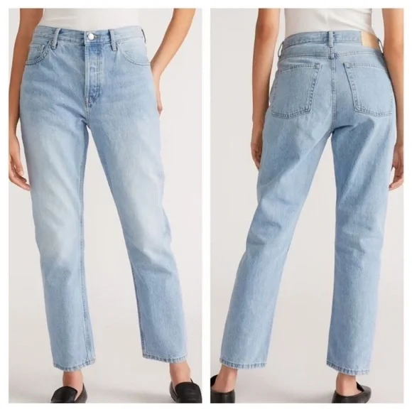 Everlane The 90's Curvy‎ Cheeky Straight Jean Regular Vintage Sunbleached Blue
