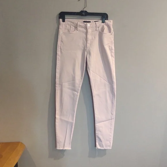 Banana Republic Womens‎ 28 Premium Denim Pink Mid Rise Skinny Jeans