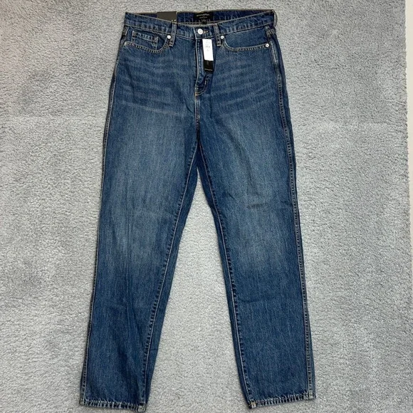 Banana Republic Straight Jeans Womens 32 Tall Blue NEW High Rise Formal Office