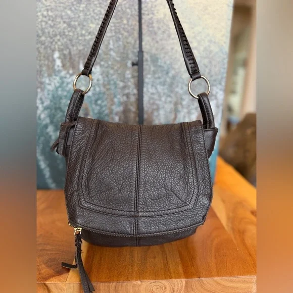 The Sak 2010’s “Deena Flap” Shoulder bag in chocolate brown