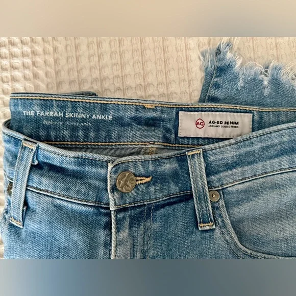 AG Adriano Goldschmied Farrah Skinny Ankle Jeans / Light Blue / Size 29R
