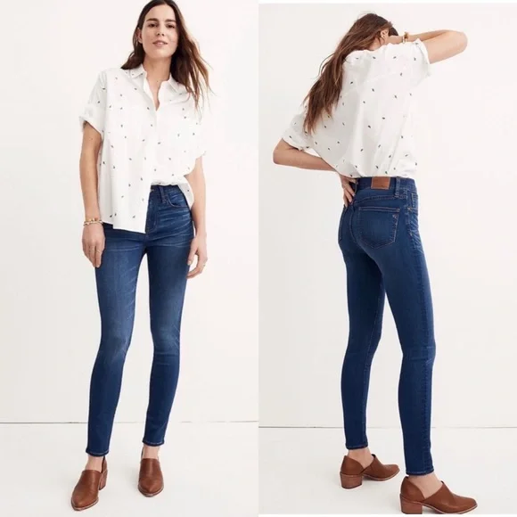 Madewell Roadtripper Jeans in Orson Wash 24 Skinny Stretch Medium Dark H5804