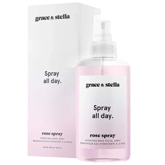 Grace & Stella BNIB Sealed Spray All Day Rose Water Facial Spray Mist 240ml