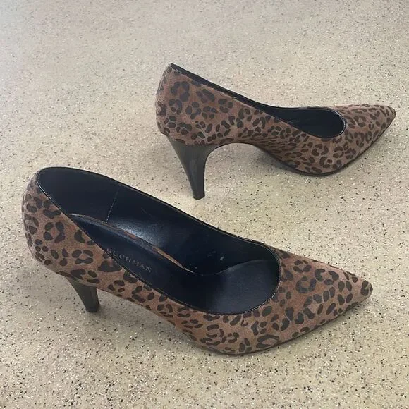 Dana Buchman Katarina Cheetah Print Suede Pumps sz 10