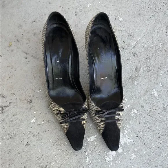 St. John leather n Suede heels