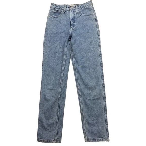 Vintage GUESS 1050 Jeans Women 28x30 Light Acid Wash Blue Denim USA Made Taper