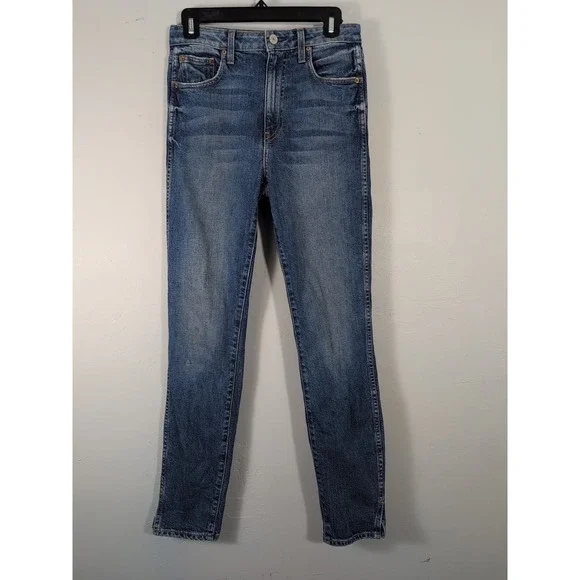 Trave High‎ Waisted Lawson Slim Pull Length Denim Jeans Size 27