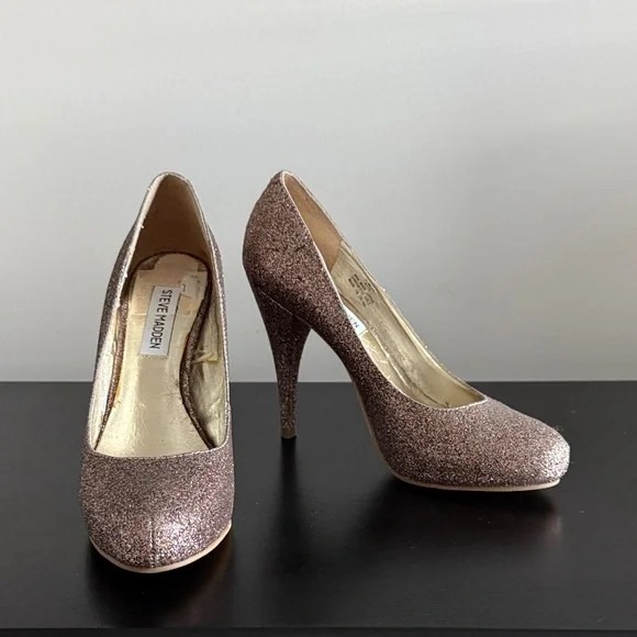 Steve Madden Glitter‎ Heels Sz 6.5