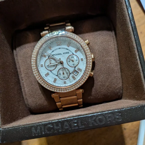 Michael Kors Parker‎ Women's Watch, Stainless Steel and Pavé Crystal MK 5491