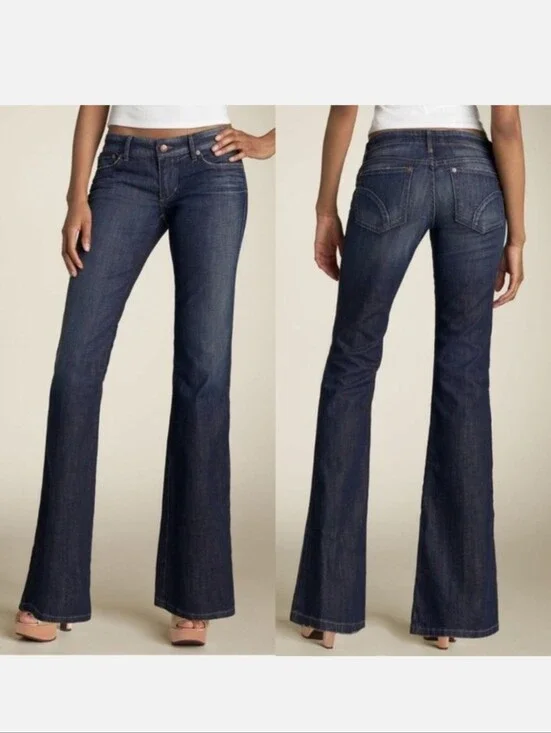 Joe's Jeans Dark Blue Boot Leg Denim Pants Women's 30 Stretch