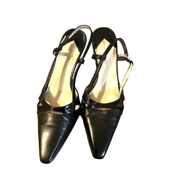 Talbots Black Slingback heels 6 1/2N‎
