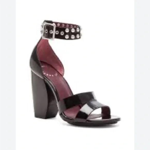 Marc Jacobs Jamie‎ Stud Strap Half Moon Sandal Hight Heel Shoes 36
