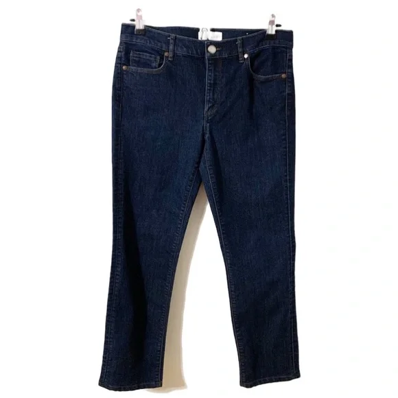 Ann Taylor LOFT Modern Straight Dark Wash Denim Jeans Five Pocket Styling 28/6