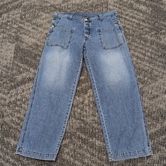 Vintage Express “Seven7” Wide-Leg Button Fly Jeans Women's 34x30