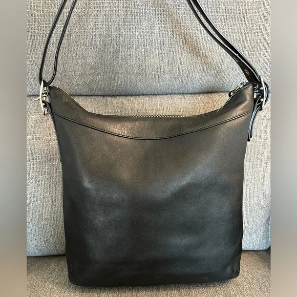 Coach Black Leather Slim Duffle 9188 Bag