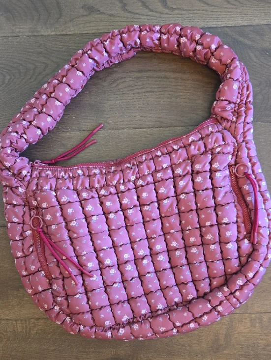 Quilted Floral Shoulder Bag in Rose Pink Alter'd State