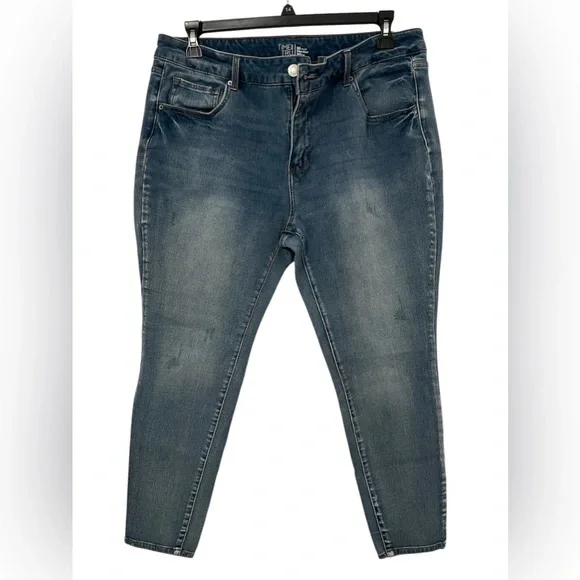 Time and True Petite High Waisted Skinny Jeans Women Size 20P Blue