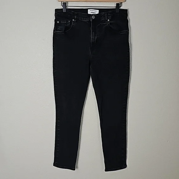 Reformation High-Rise Black Wash Skinny Jeans