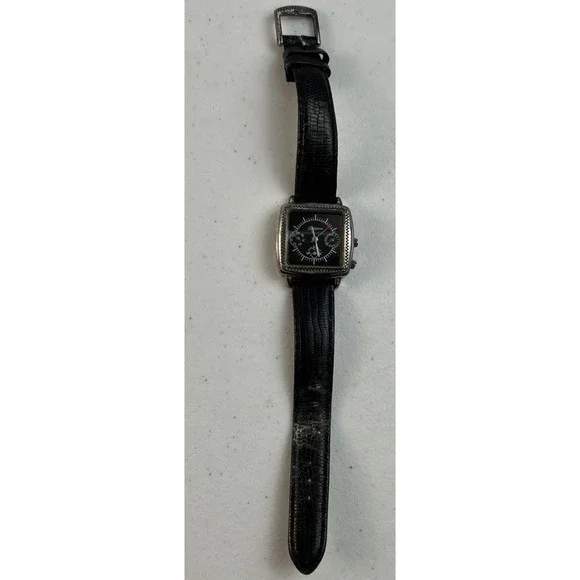 Brighton Women Square Face Milano Watch‎ and Black Leather Band Works