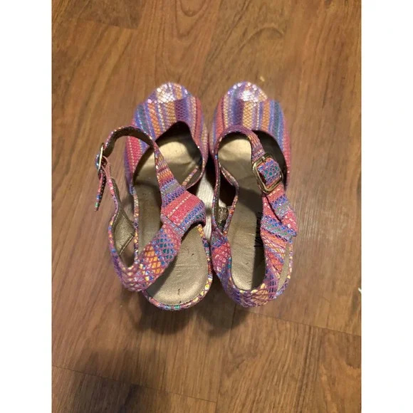 Vaneli Women's Multi Color Ankle Strap Heels‎ Size 10