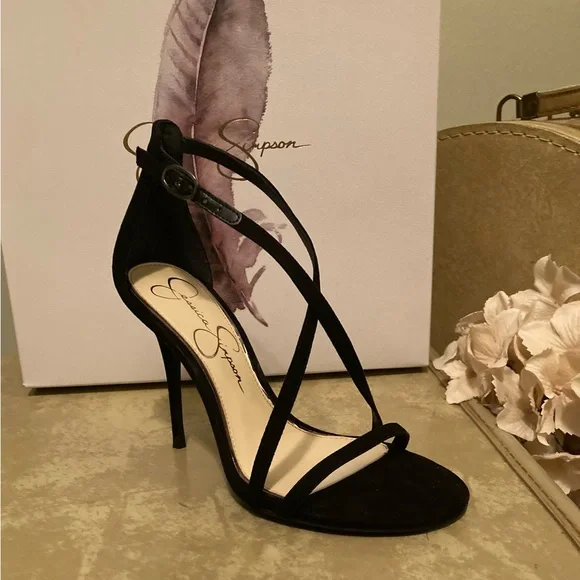 Jessica Simpson Aisha Strappy Microsuede Sandal Heels