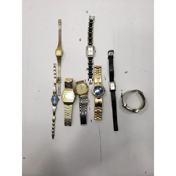 Lot Of 8 Of Ladies Watches Brighten Armstrong Geneva NKNY Kenneth Cole Untested