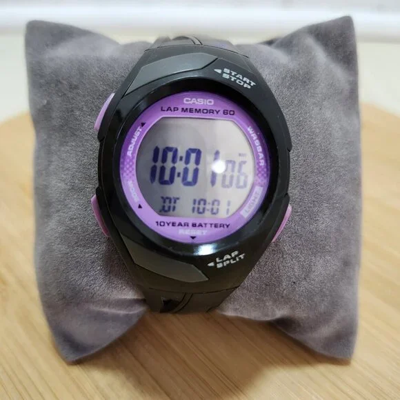 Casio PHYS 2575 STR-300‎ Quartz Digital Ladies Watch 60 Lap WR 5 Bar
