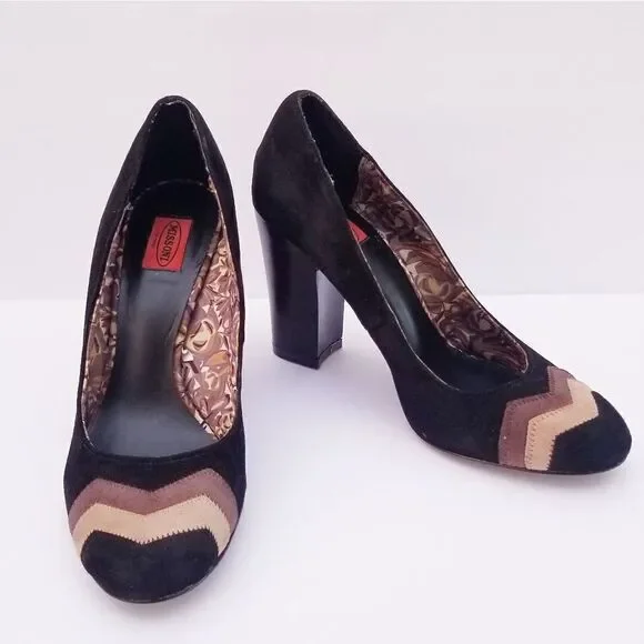Missoni suede chunky heels