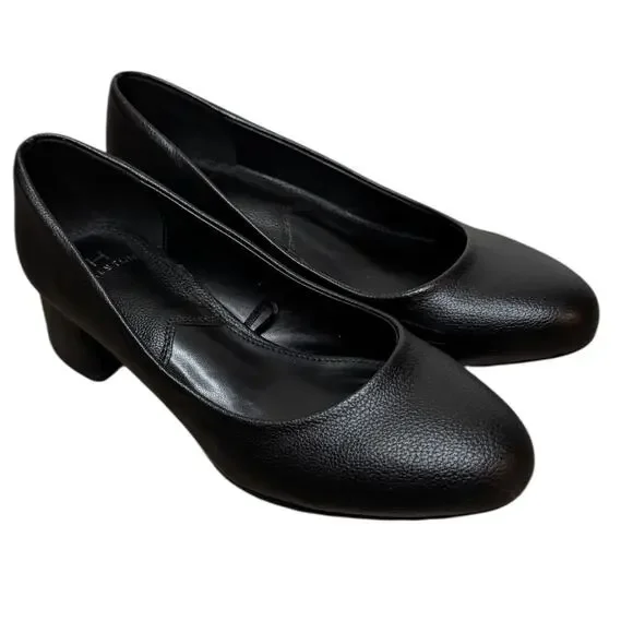 H By HALSTON DejaVu Black Dress Heeled Shoe SZ 7