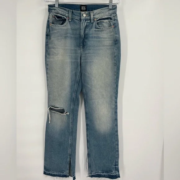 BDG Urban Outfitters Womens Size 28 Bootcut Destroyed Distressed Denim Blue Jean