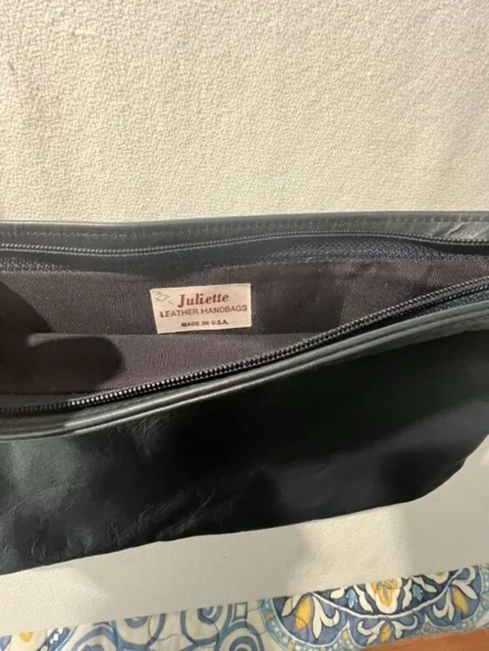 Vintage Juliette Genuine Leather Handbag made in U.S.A. minimalist 11x7