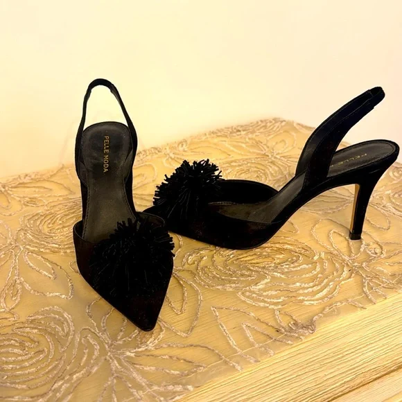Pelle Moda black sling back heels Never worn