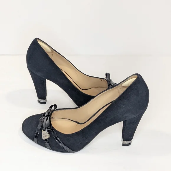 Essere suede and leather heels