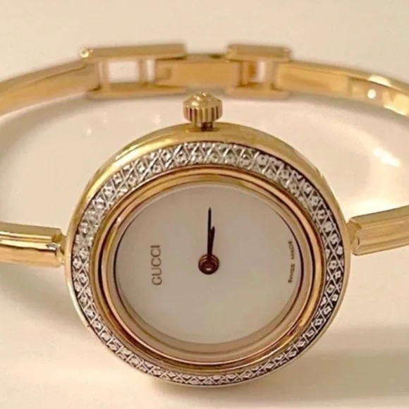 Rare~Gucci *Diamond-Cut* Bezel (ONLY) For Watch 1100/11/12.2/1200